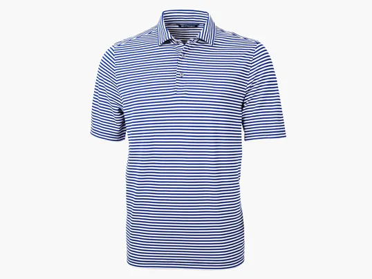 Cutter & Buck Virtue Eco Pique Stripe Recycled Mens Polo - Cutter & Buck