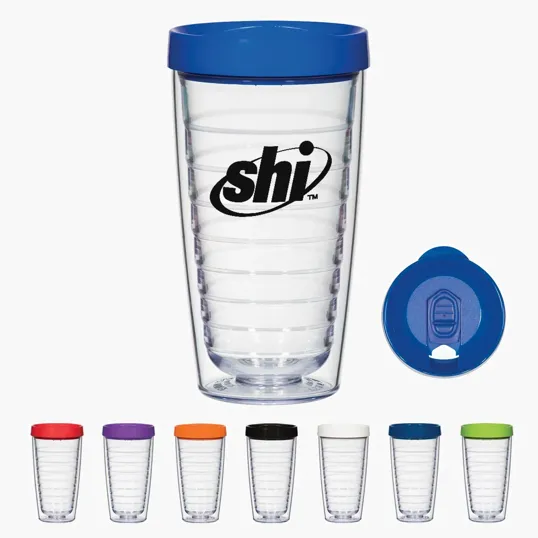 Promotional 16 Oz. Double Wall Plastic Travel Mug