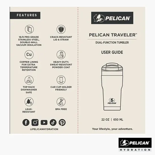 Promotional Pelican Traveler™ 22 Oz. Double Wall Stainless Steel Travel  Tumbler $37.99