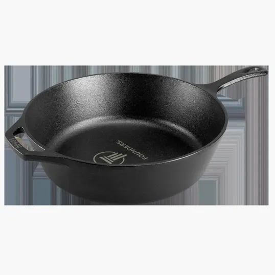 Lodge Pre-Seasoned Cast Deep Skillet with Iron Cover and Handle, 5